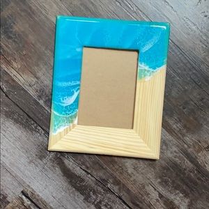 Ocean 🌊 resin decorated 4x6 picture frame